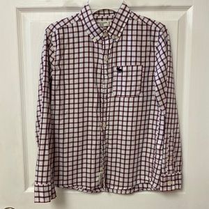 Abercrombie kids Plaid Button Down Shirt Boy Size 9/10